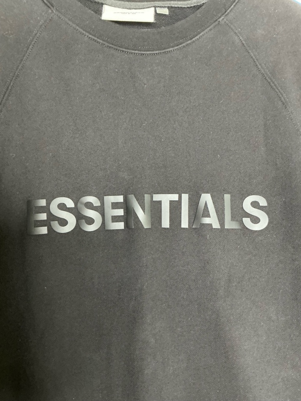 Essentials Men’s Black Logo Crewneck Sweatshirt Size Medium - Picture 4 of 12